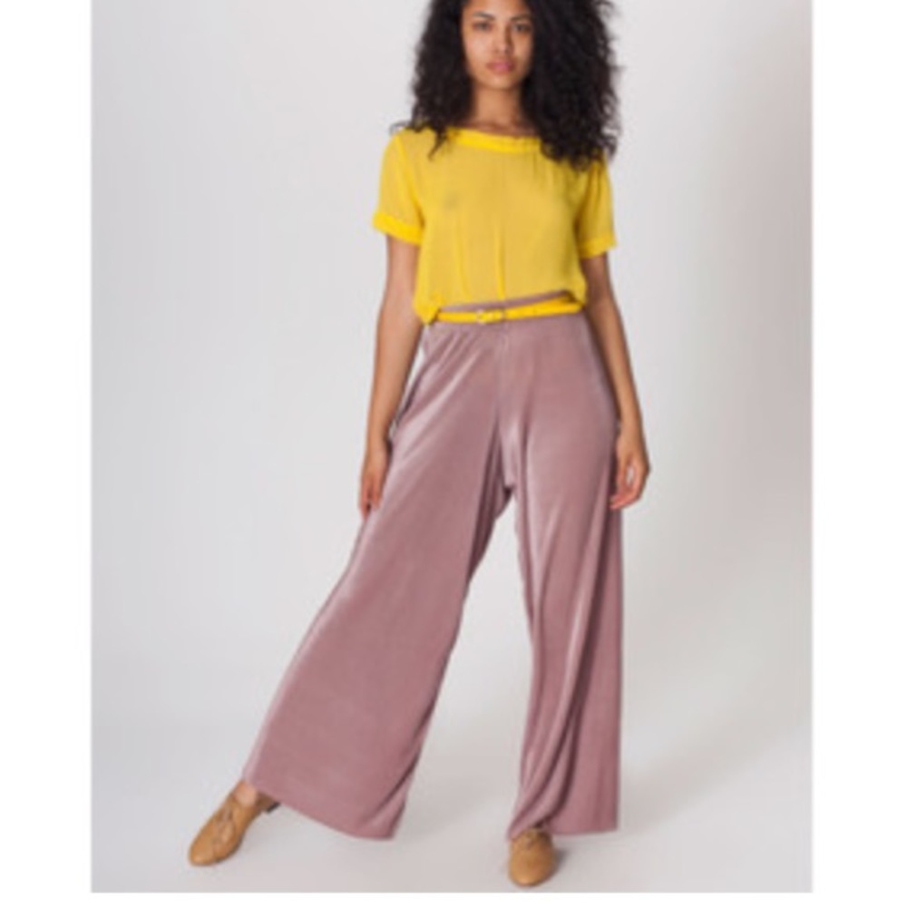 American Apparel accordion wide leg pants, XS/S